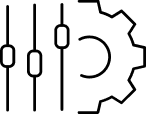 Icon representing a range of services offered, suitable for a services page.